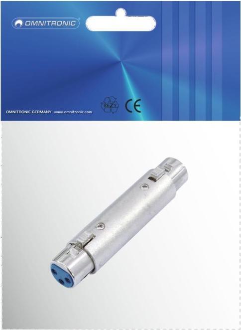 Actual product image Omnitronic Adapter 3pin XLR(F)/3pin XLR(F)