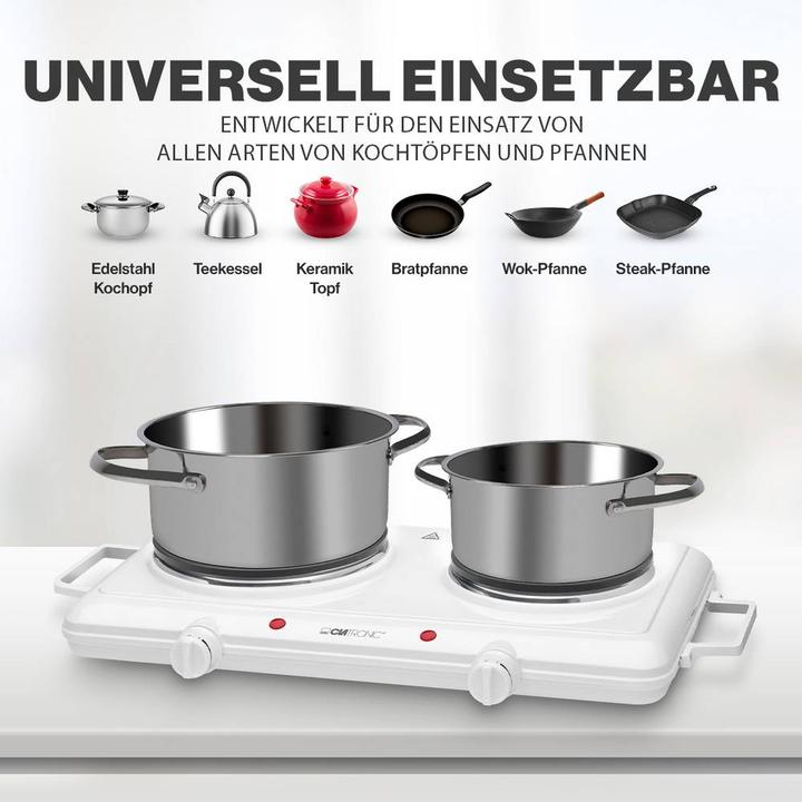 Produktbild Clatronic Doppel Kochplatte