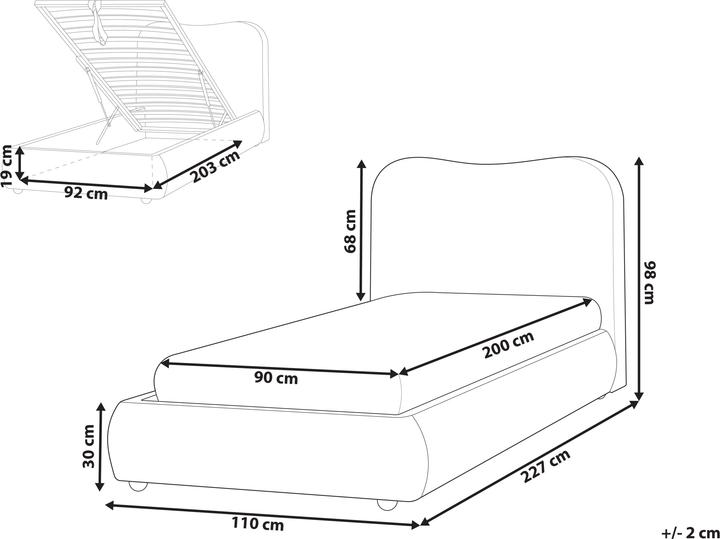 Produktbild Beliani Blagnac (90 x 200 cm)