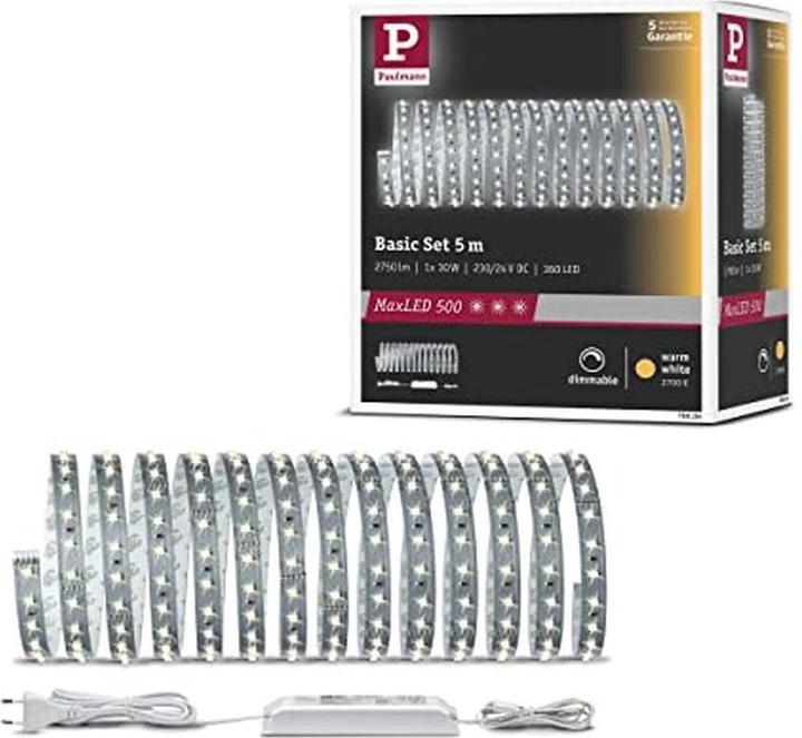 Image du produit Paulmann Kit MaxLED 500 Stripe (Blanc chaud, 500 cm, Intérieur)