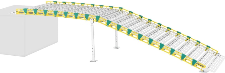 Produktbild MSW Alurampe Rollstuhlrampe Laderampe Rampe für Rollstuhl 500 kg 3000 x 914 mm