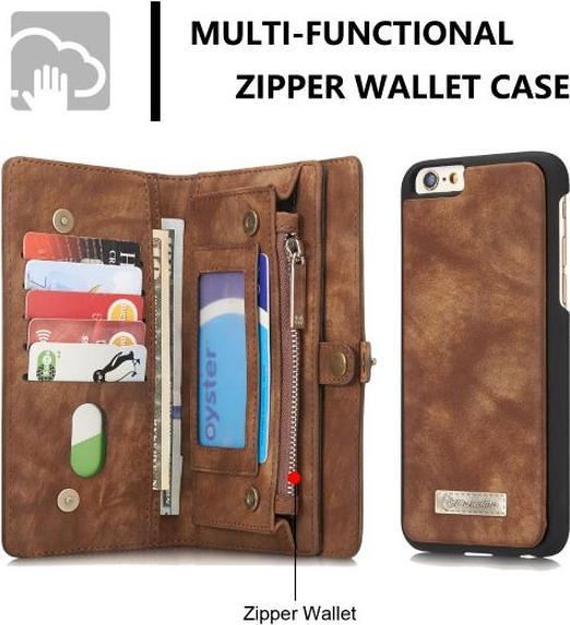 Produktbild Caseme Leder Portemonnaie mit Plastik Hülle (Apple iPhone 7 Plus, Apple iPhone 8 Plus)