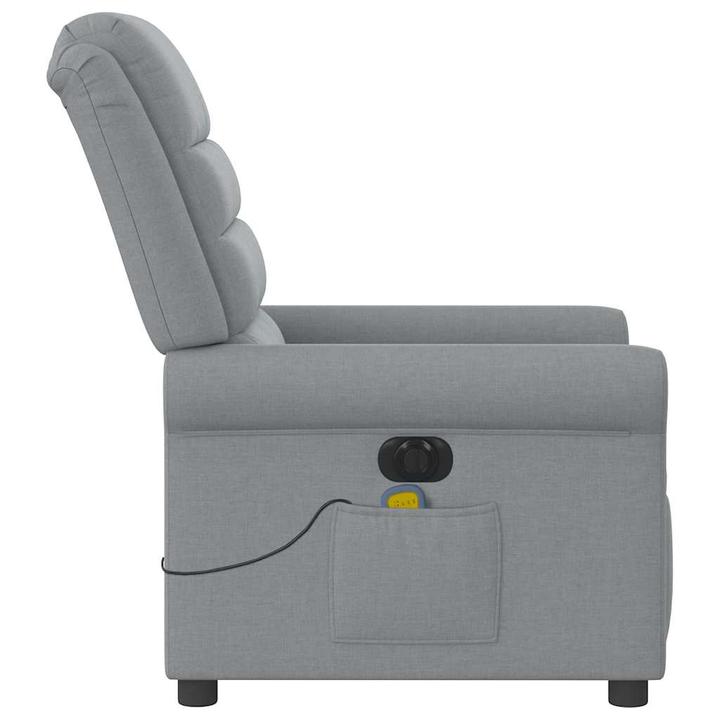 Actual product image vidaXL Massage chair electric light grey fabric