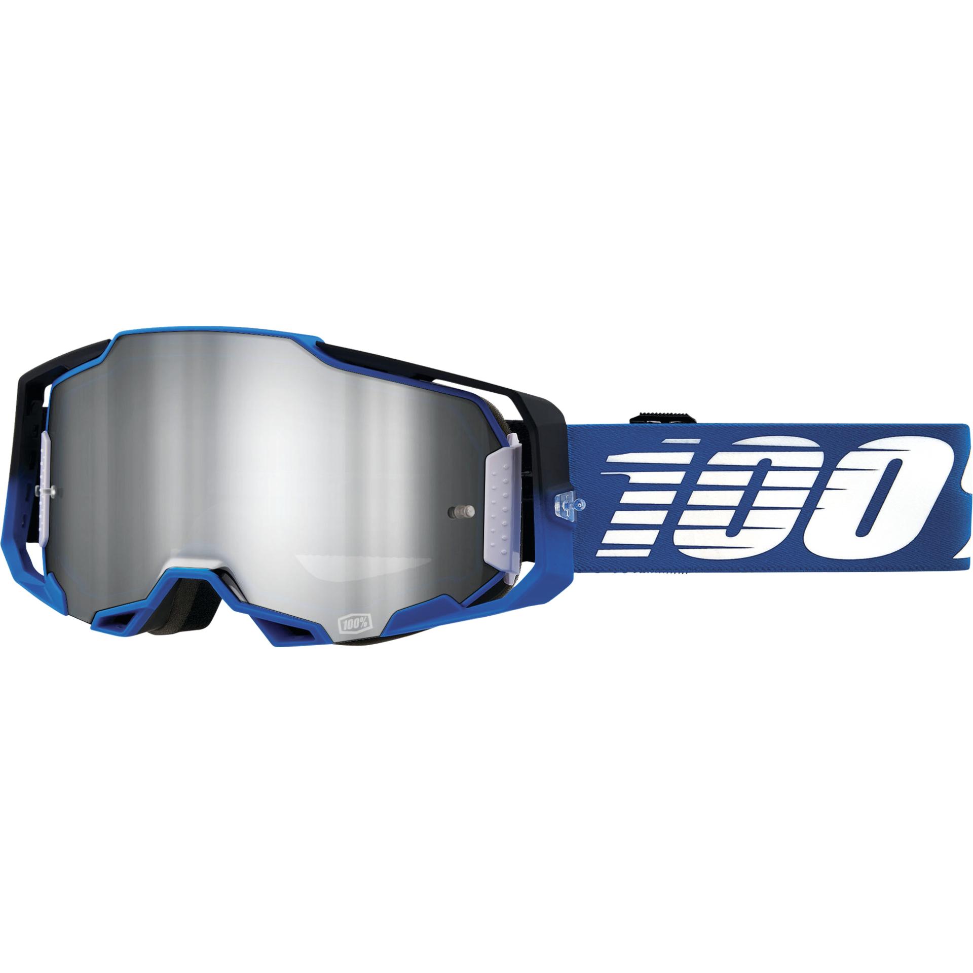 100%, Herren, Sportbrille, Armega Goggle Rockchuck - Mirror Silver (Rockchuck, Silber), Silber