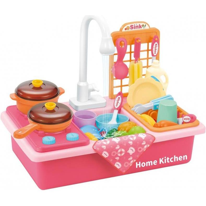 Woopie Spüle 2in1 Herd für Kinder Rosa