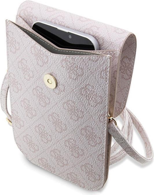Immagine prodotto Guess Borsa telefonica con strisce stampate in PU 4G - rosa