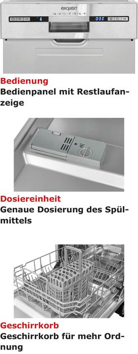 Exquisit Geschirrspüler EGSP2109-EB-030EINO 45cmINOXteilintegriert