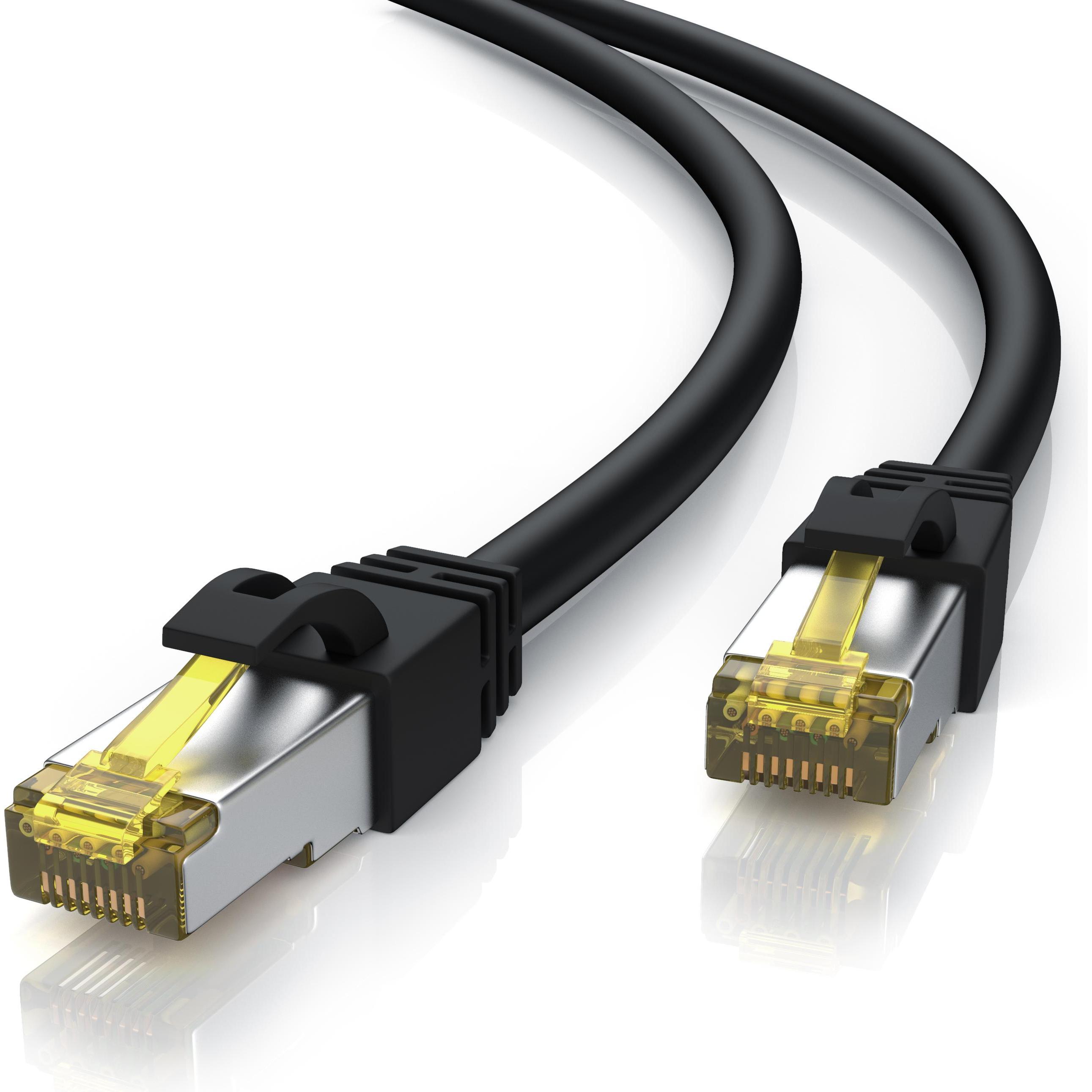 Primewire Netzwerkkabel CAT.7, RJ-45, Ethernet, Outdoor Patchkabel CAT 7 IP66 10 Gbit/s S/FTP PiMF LAN Kabel (S/FTP, CAT...