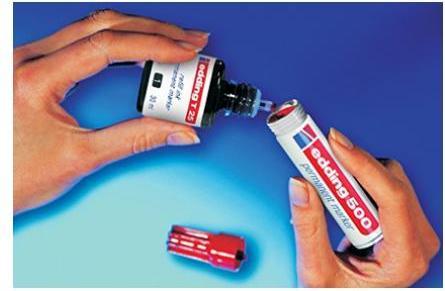 Produktbild Edding T25 Textmarker Nachfüllpackung Schwarz 30 ml 1 Stück(e) (Schwarz)