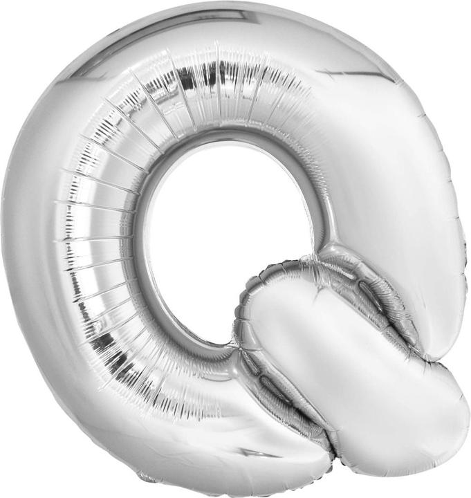 Actual product image Foil Balloon Letters Q Silver 80cm
