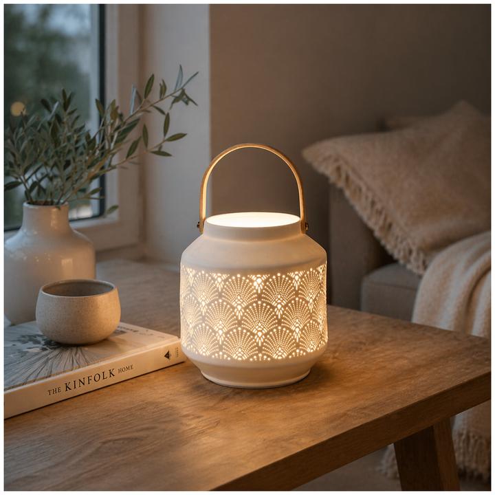 Produktbild Formano Tischlampe Ø 18 x 24 cm Keramik Weiss