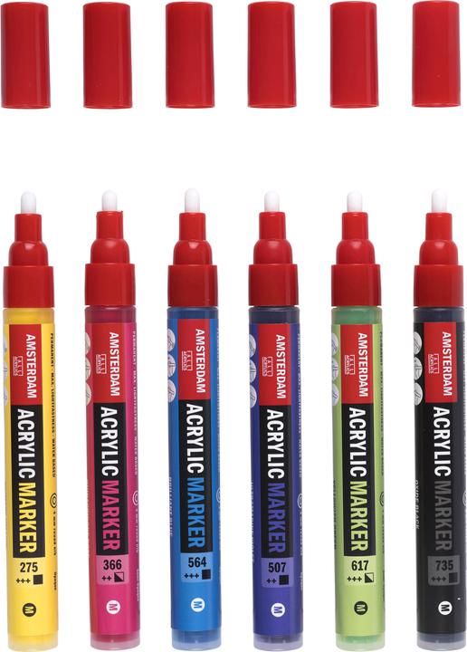 Actual product image Amsterdam Marker Basicset 6 colours (6 x)