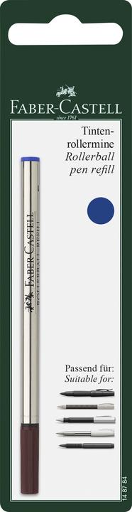 Produktbild Magni Faber-Castell 148784 - Tintenrollermine, Stärke M, blau, 1 Stück (1 Stück, Schwarz, 500 mm)