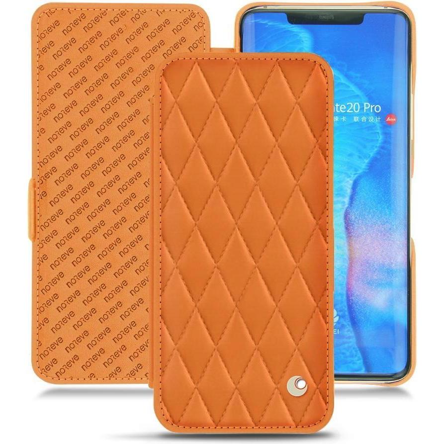 Noreve Lederschutzhülle horizontal (Huawei Mate 20 Pro), Smartphone Hülle, Orange