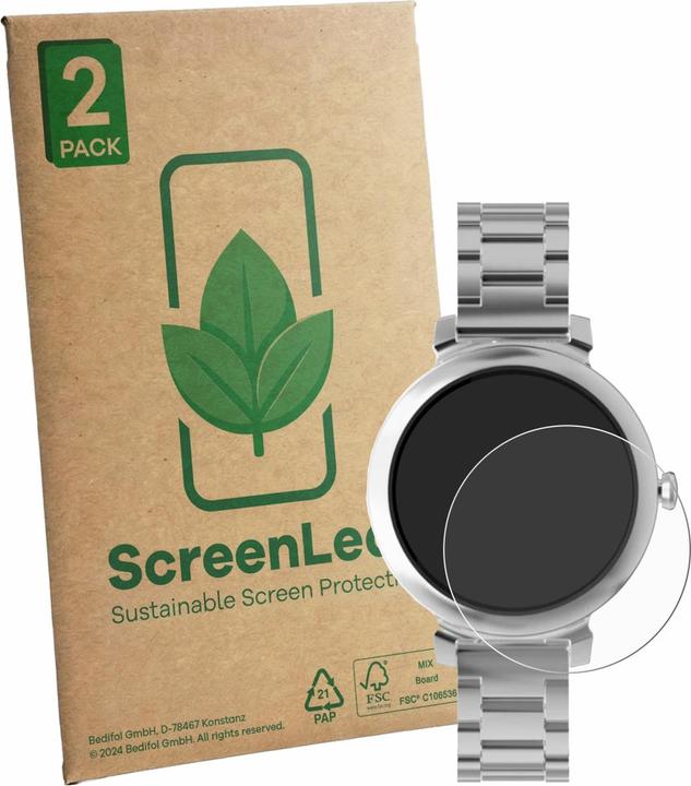 Produktbild ScreenLeaf Schutzfolie für ZenWatch Lily 1.1" nachhaltiger Displayschutz Display Schutz Folie Klar Transparent