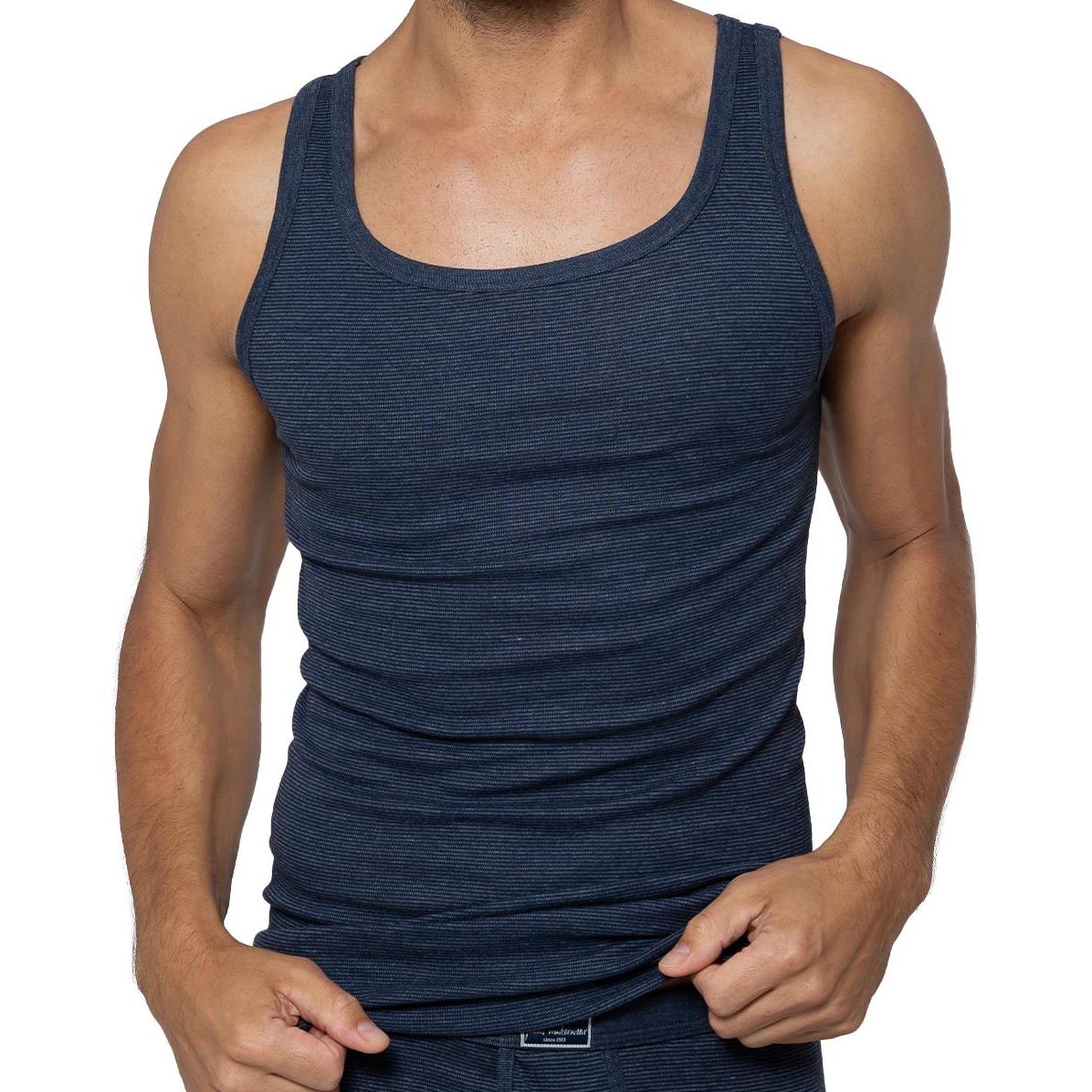 Thumbnail - ESGE, Herren, Shirt, 3er Pack - Feinripp Jeans Unterhemd / Tanktop, Blau, (XL)