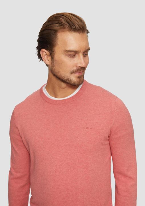 Produktbild S.Oliver Strickpullover Strickpullover mit Logo-Stickerei (3XL)