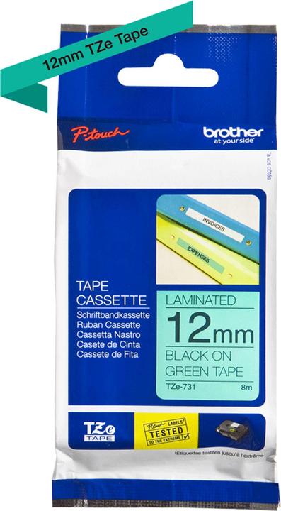 Actual product image Brother Tze-731 (1.20 cm, Green)