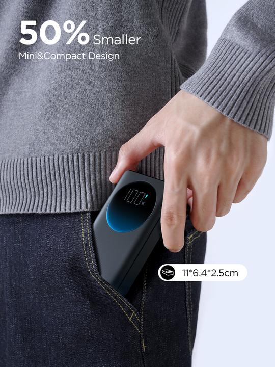 Actual product image Joyroom 20000mAh Powerbank LED Display 30W PD QC- Black (20000 mAh, 30 W, 74 Wh)