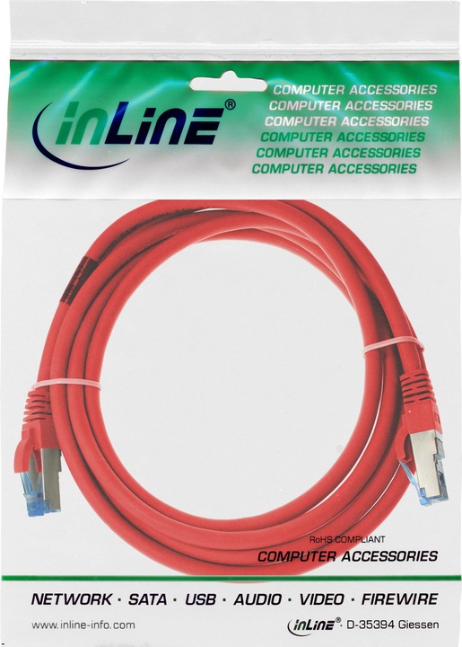 Produktbild InLine Netzwerkkabel (S/FTP, CAT6a, 1 m)