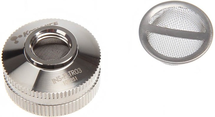 Actual product image Koolance INS-FLTR03 Inline Coolant Filter