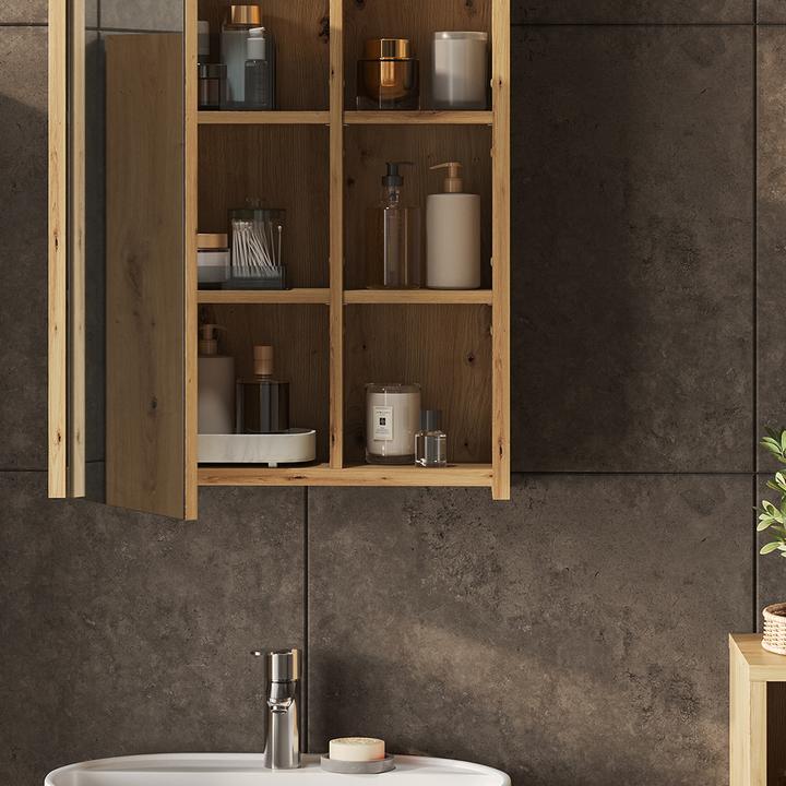 Produktbild Vicco Badspiegelschrank Viola, Cashmere/Artisan-Eiche, 60 x 75 cm (60 x 18 x 75 cm)