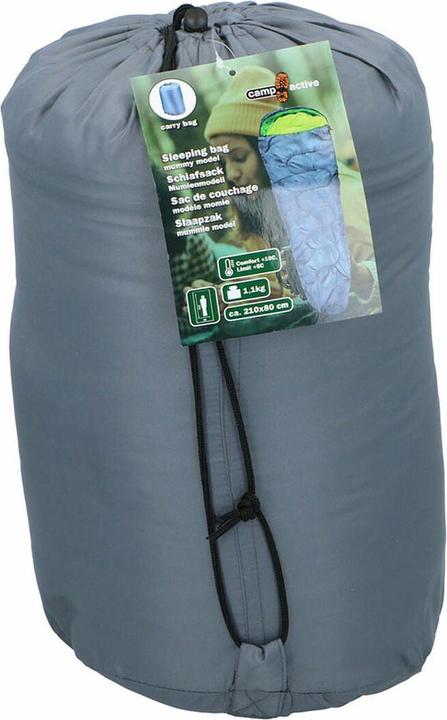 Actual product image Camp Active Sleeping bag mummy yellow/grey (210 cm)