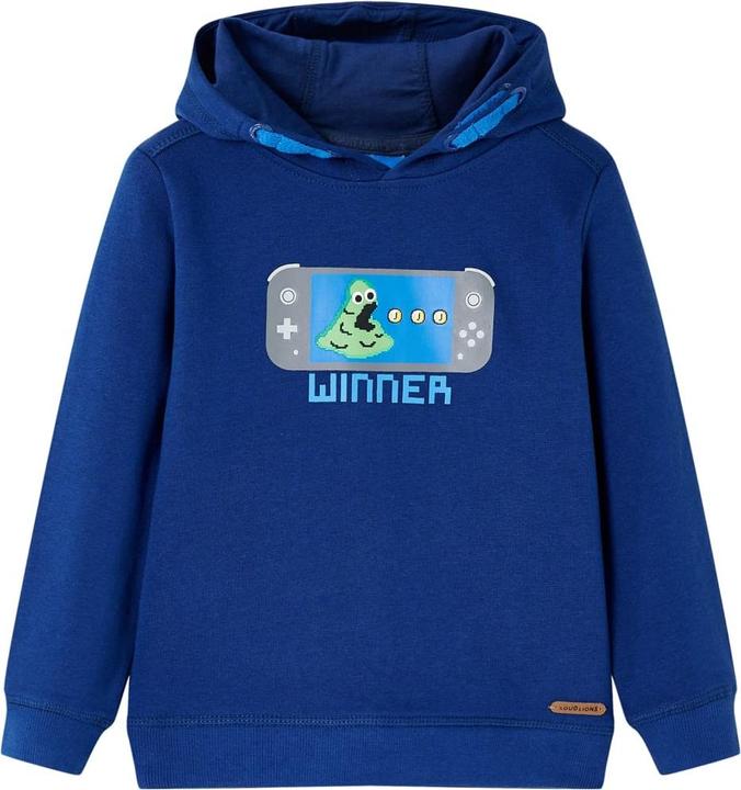 Immagine prodotto VidaXL Maglia con cappuccio per bambini blu scuro 128,Materiale: 92 (128)