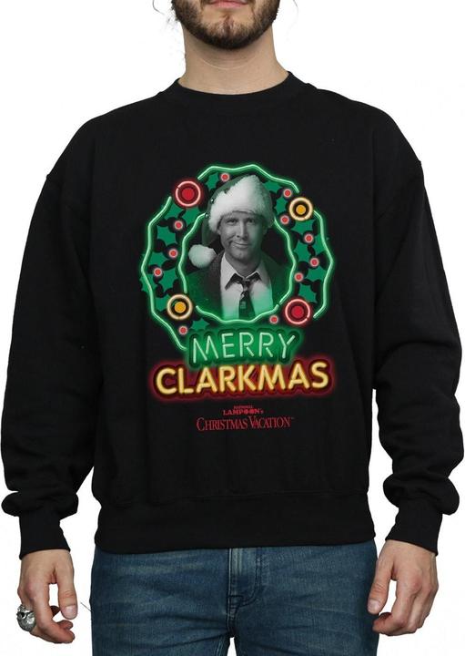 Produktbild National Lampoon´s Vacation Graustufen Clarkmas WeihnachtsSweatshirt (L)