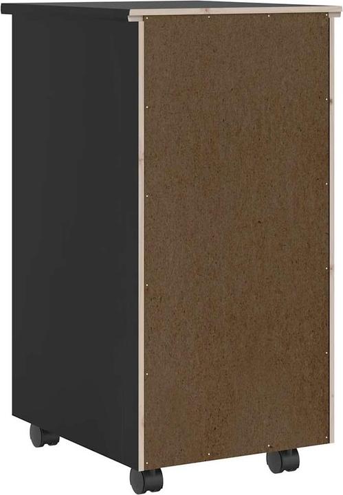 Produktbild VidaXL Rollschrank mit Schubladen MOSS Schwarz Massivholz Kiefer