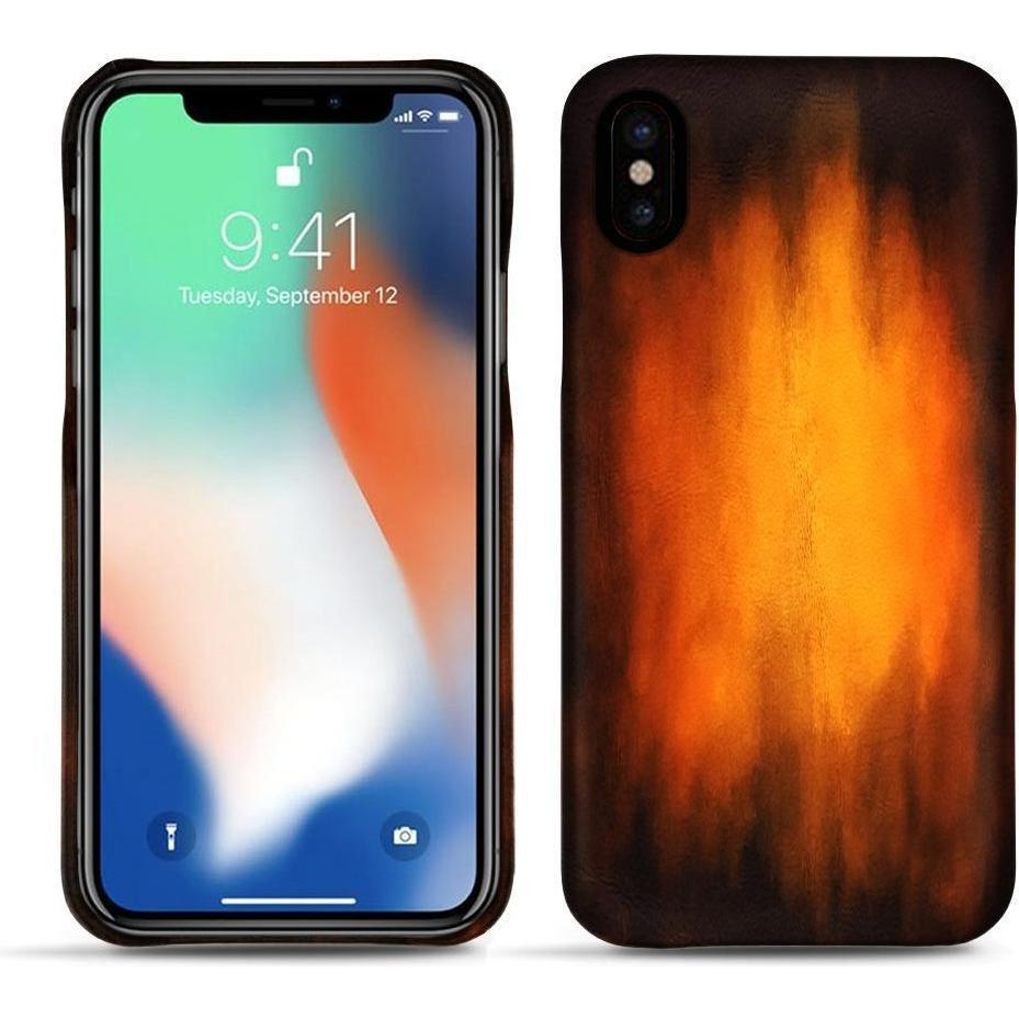 Noreve Lederschutzhülle (Apple iPhone XS Max), Smartphone Hülle, Violett