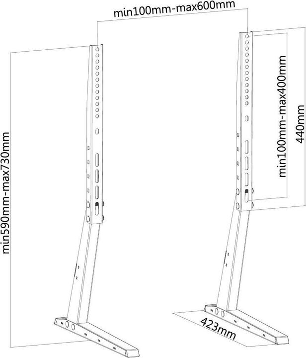 Produktbild SpeaKa Professional TV-Standfuss 94 - 117.8 cm (37 - 70) (46.38", 35 kg)