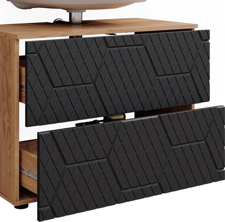Actual product image Vicco Irma with honeycomb structure/anthracite, 41 x 58.6 cm with 2 drawers (41 x 41 x 58.60 cm)