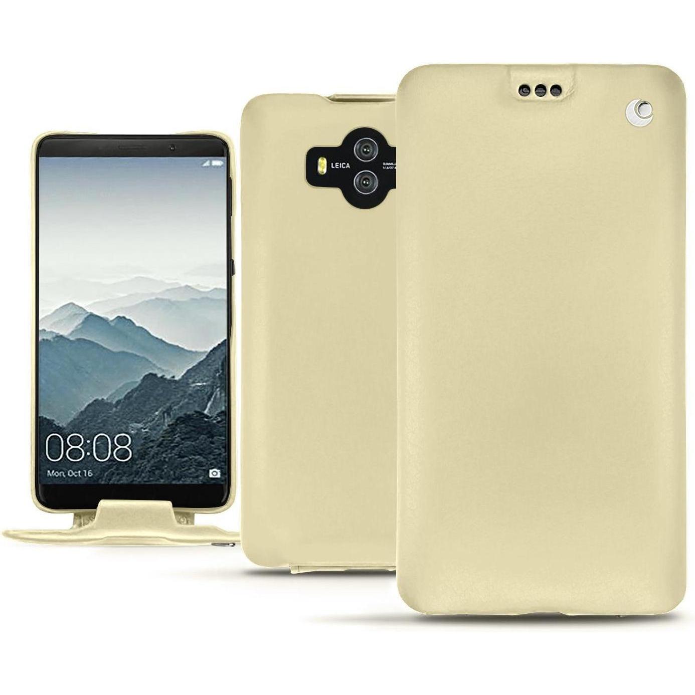 Noreve Lederschutzhülle vertikal (Huawei Mate 10), Smartphone Hülle, Beige