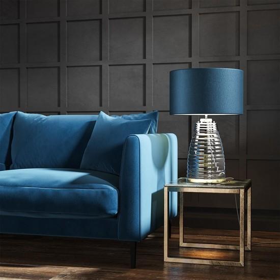 Image du produit Elstead Lighting Milne lampe de table E27 nickel poli turquoise (620 lm, E27)