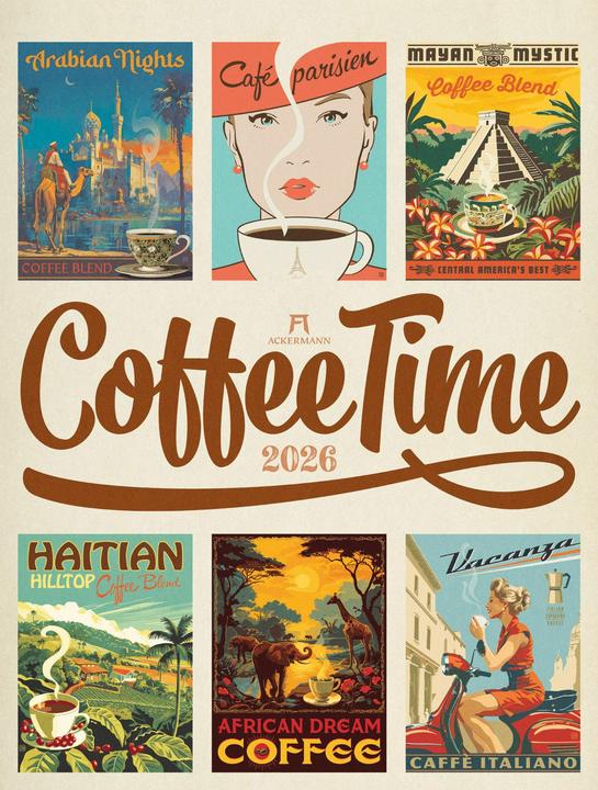 Image du produit Coffee Time - Kaffee-Plakate Kalender 2026 (Couverture rigide, Allemand, Anglais, Espagnol, Français)