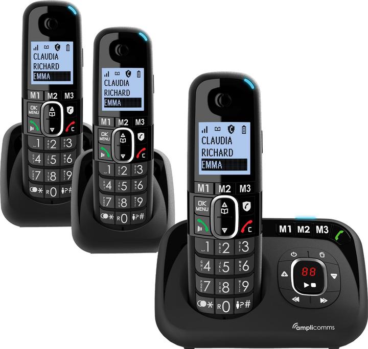 Immagine prodotto amplicom amplicomms BigTel 1583 DECT telefono a tasti grandi nero