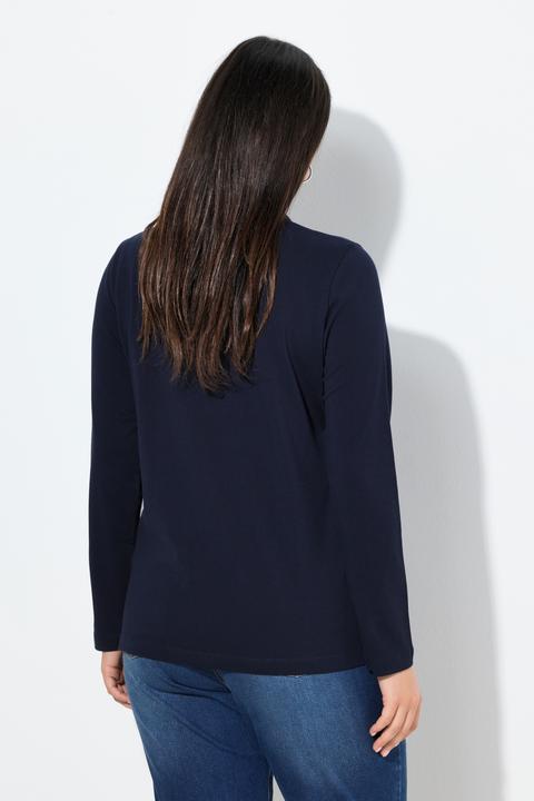 Produktbild Ulla Popken Poloshirt, Knopfleiste, Polokragen, Langarm (60)
