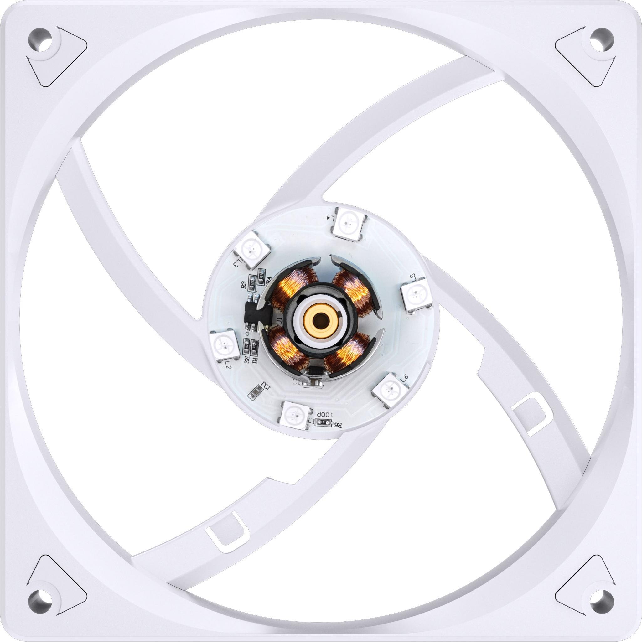 Jonsbo SL-120, ARGB 5V 3PIN, Reversed - weiss (120 mm, 1 x), PC Lüfter, Weiss