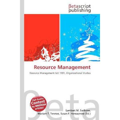 Resource Management, Fachbücher von Lambert M. Surhone, Miriam T. Timpledon, Susan F. Marseken