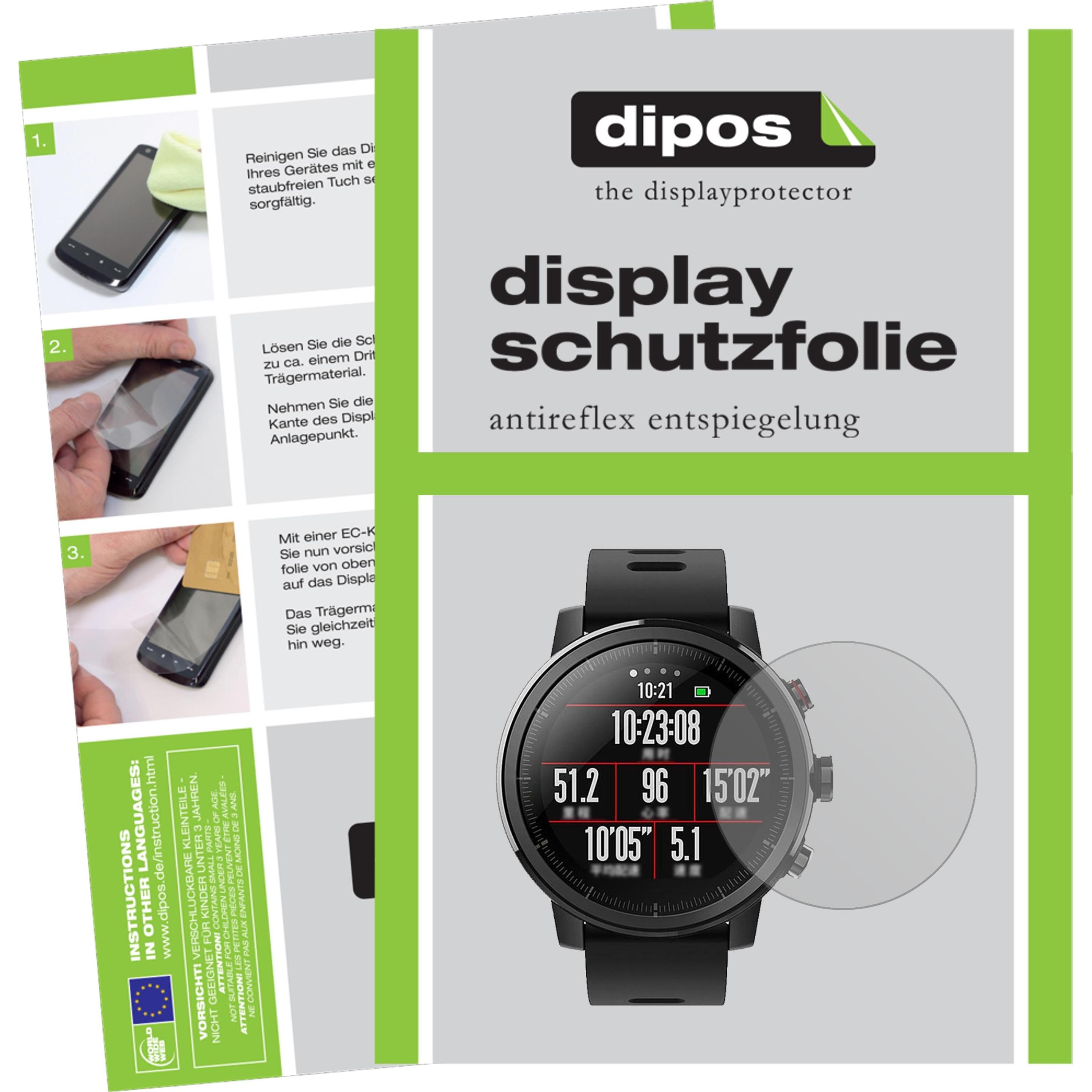 Dipos Displayschutzfolie Antireflex, Smartwatch Schutzfolie, Transparent