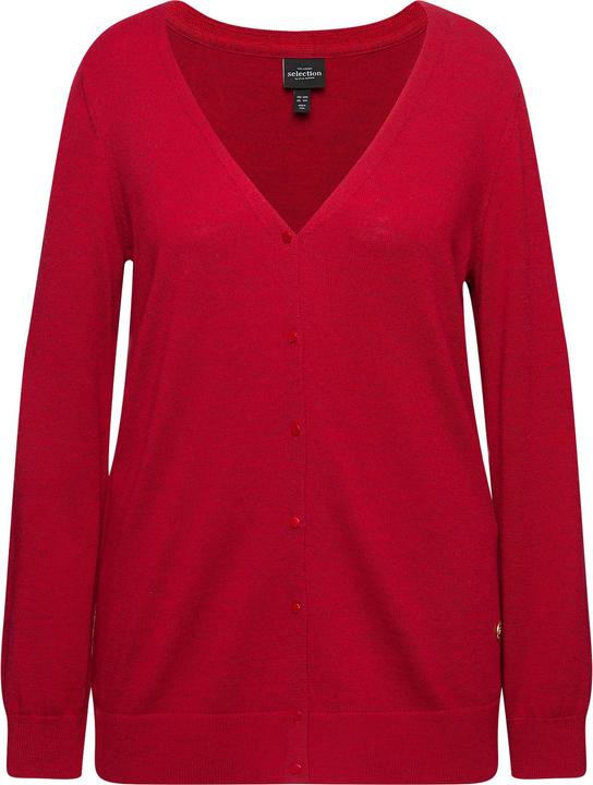 Immagine prodotto Ulla Popken Cardigan con lana pregiata, scollo a V e abbottonatura (46, 48)