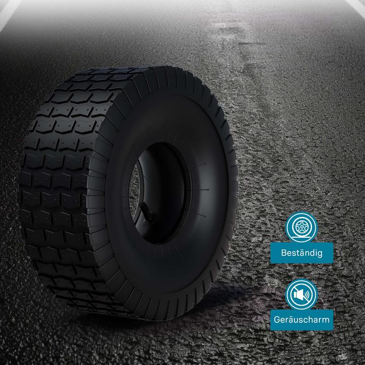Produktbild Wiltec Reifen für den Aufsitzmäher 15x6.00-6 4pr mit Schlauch und geradem Ventil (Rasentraktor, Gartenmaschinen Ersatzteile)