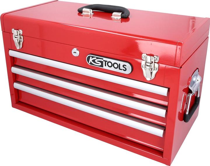 Image du produit KS Tools Coffre à outils avec 3 tiroirs, LxlxH 520x260x302 mm, rouge (3 x)