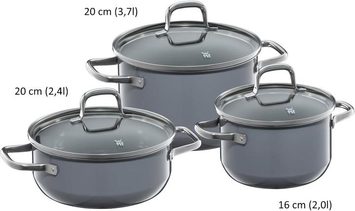 Actual product image WMF FUSIONTEC Calm Grey saucepan set (Pot, Merger technology)