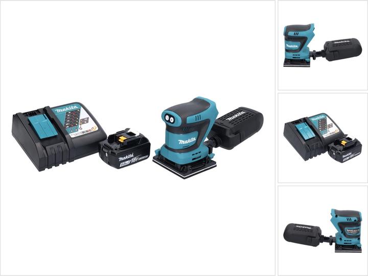 Produktbild Makita DBO 481 RT1 Akku Schwingschleifer 18 V 112 x 102 mm + 1x Akku 5,0 Ah + Ladegerät (Exzenterschleifer)