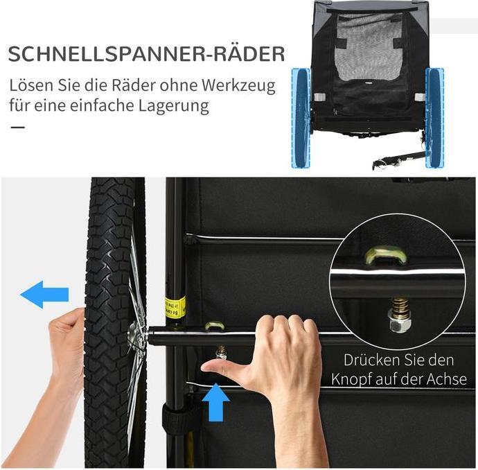 Immagine prodotto PawHut Rimorchio per cani