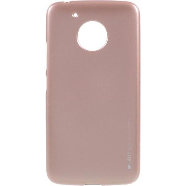 Goospery i Jelly Metal Series (Motorola Moto G5), Smartphone Hülle, Gold, Rosa