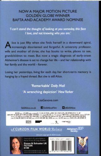 Produktbild Still Alice. Film Tie-In (Englisch, Lisa Genova, 2015)