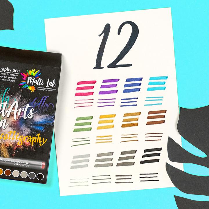 Produktbild Staedtler Pigmentliner Calligraphy 12er (Mehrfarbig, 12 x)